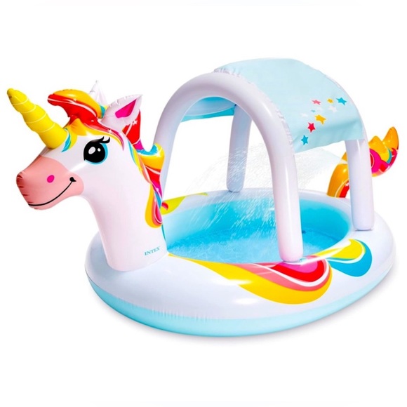 NEW Intex Unicorn Spray Portable Pool Baby Toddler Removable Sun Shade 100 x 52 - Picture 5 of 6